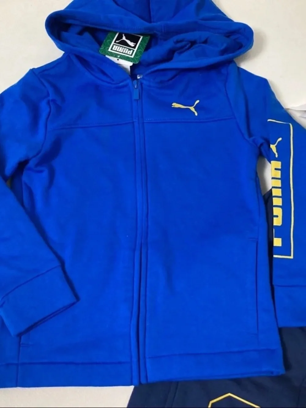 Puma cute blue hoodie pants set outfit 4020 - Picture 2 of 6